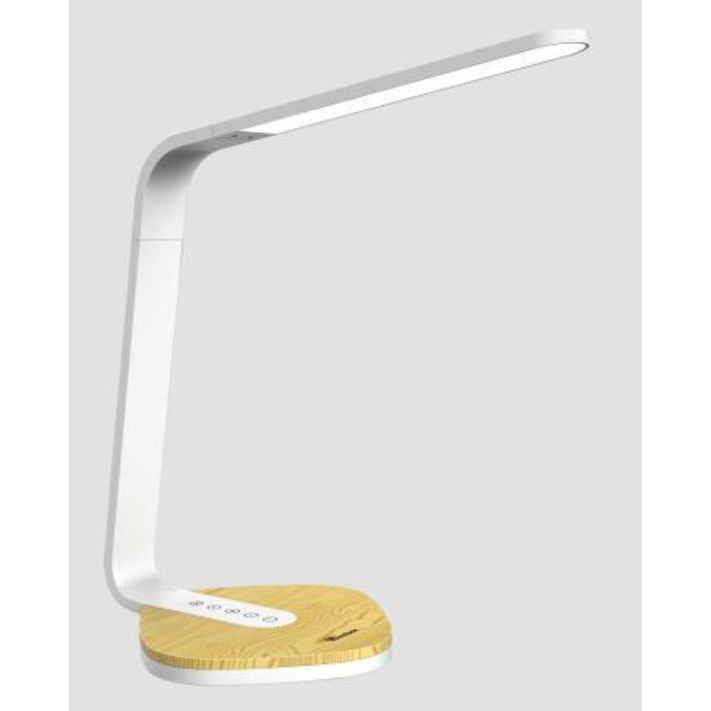Crane LED Table Lamp White Wood USB